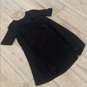 Maggy London midi pleated black dress, size 6